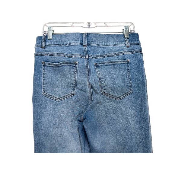 Spanx Pull On Jeans Womens Large Light Wash Vintage High Rise Skinny Stretch - Picture 10 of 14